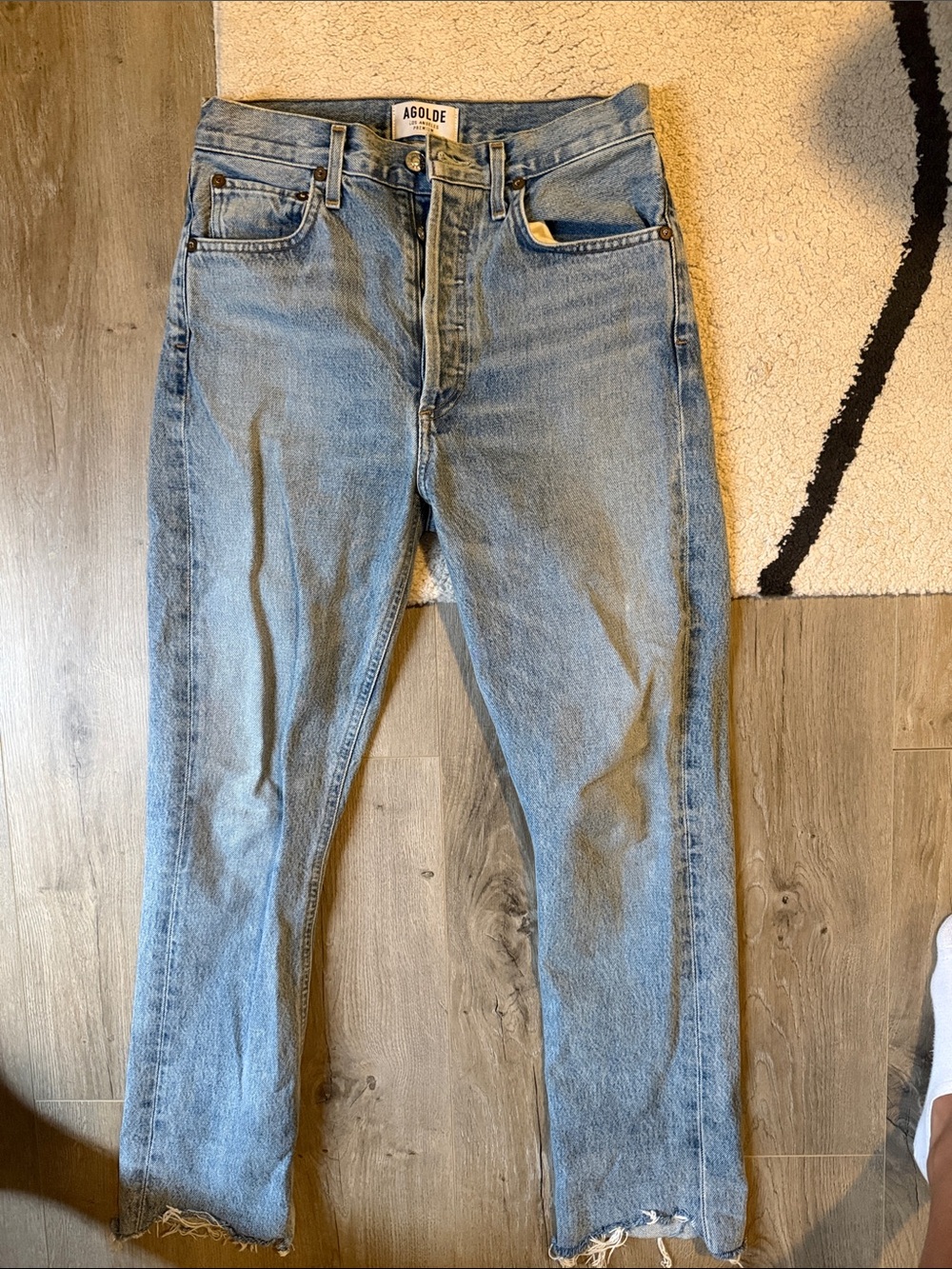 Agolde Light Wash Straight-Leg Jeans for women